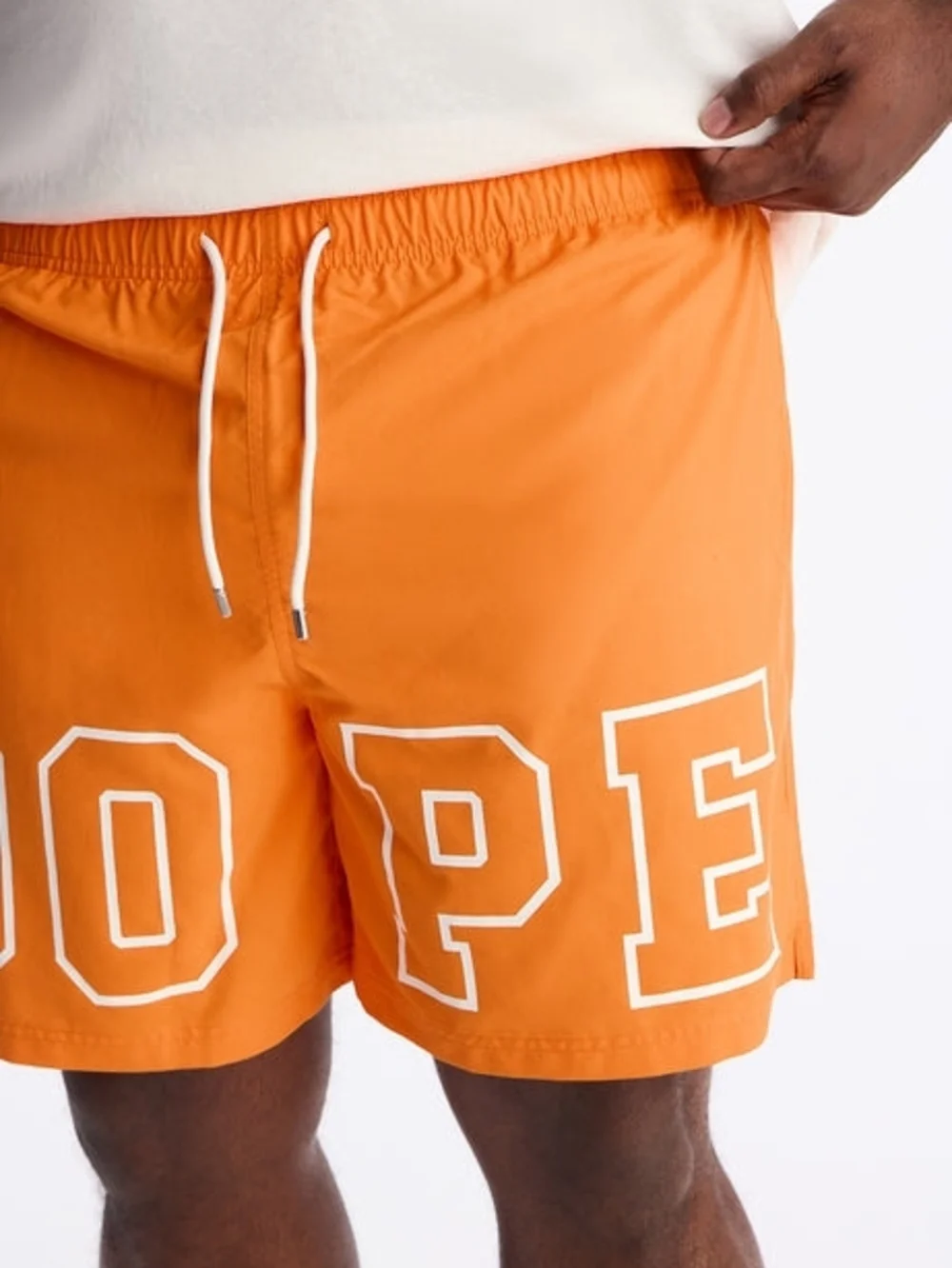 'DOPE' Orange Men's Swim Trunks - L - Hypebeast Streetwear Athletic